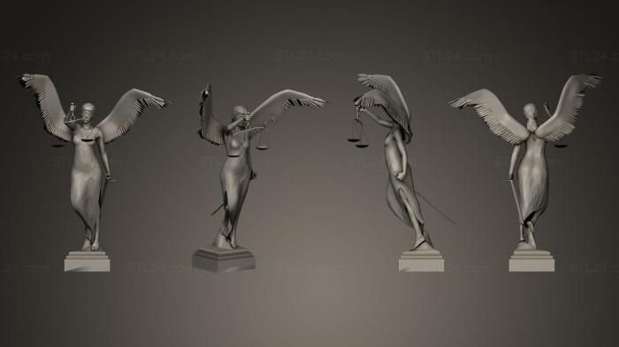 Figurines of girls (Angel of Justice, STKGL_0064) 3D models for cnc
